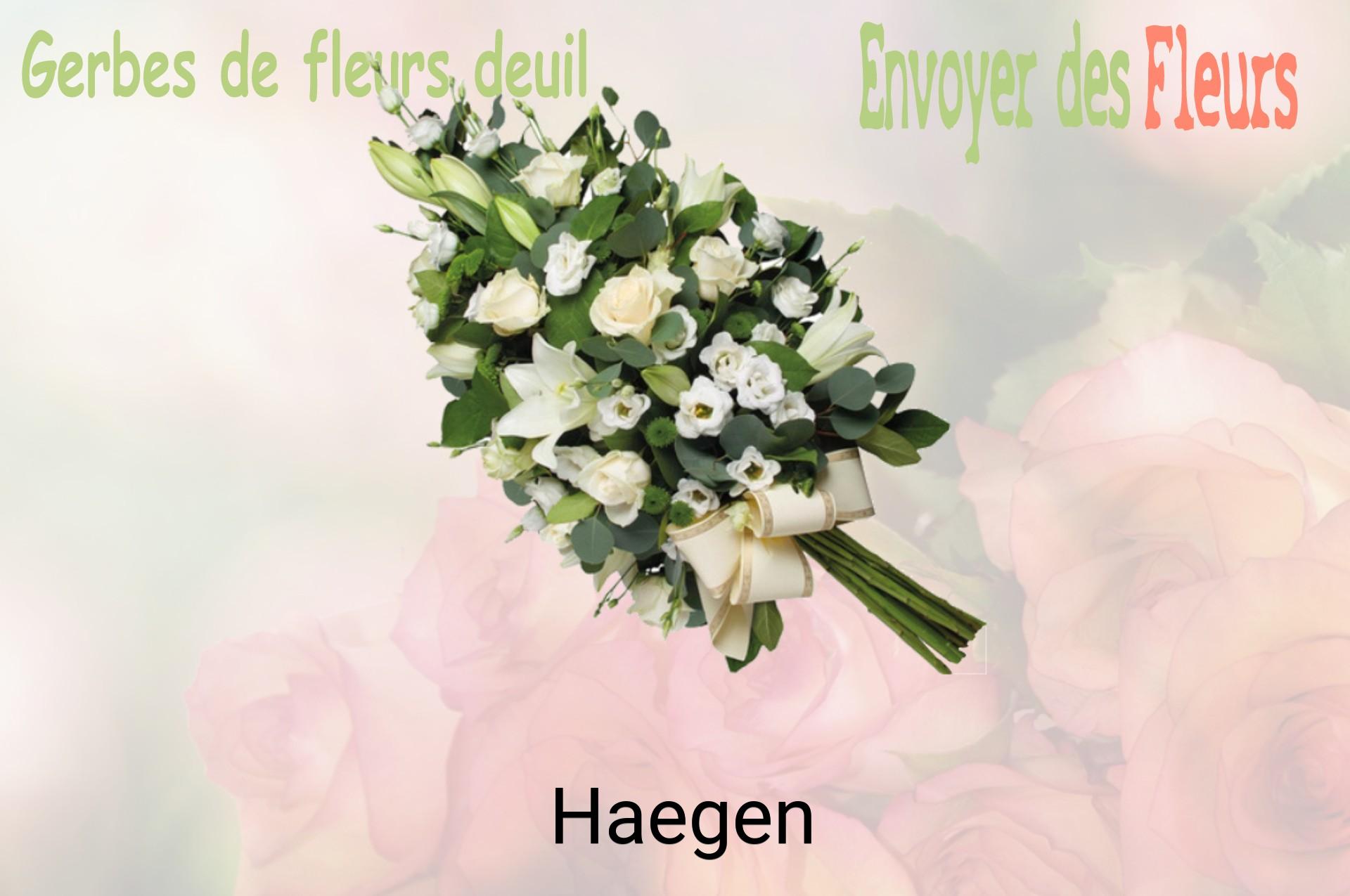 Gerbe de fleurs de deuil livrée à Haegen